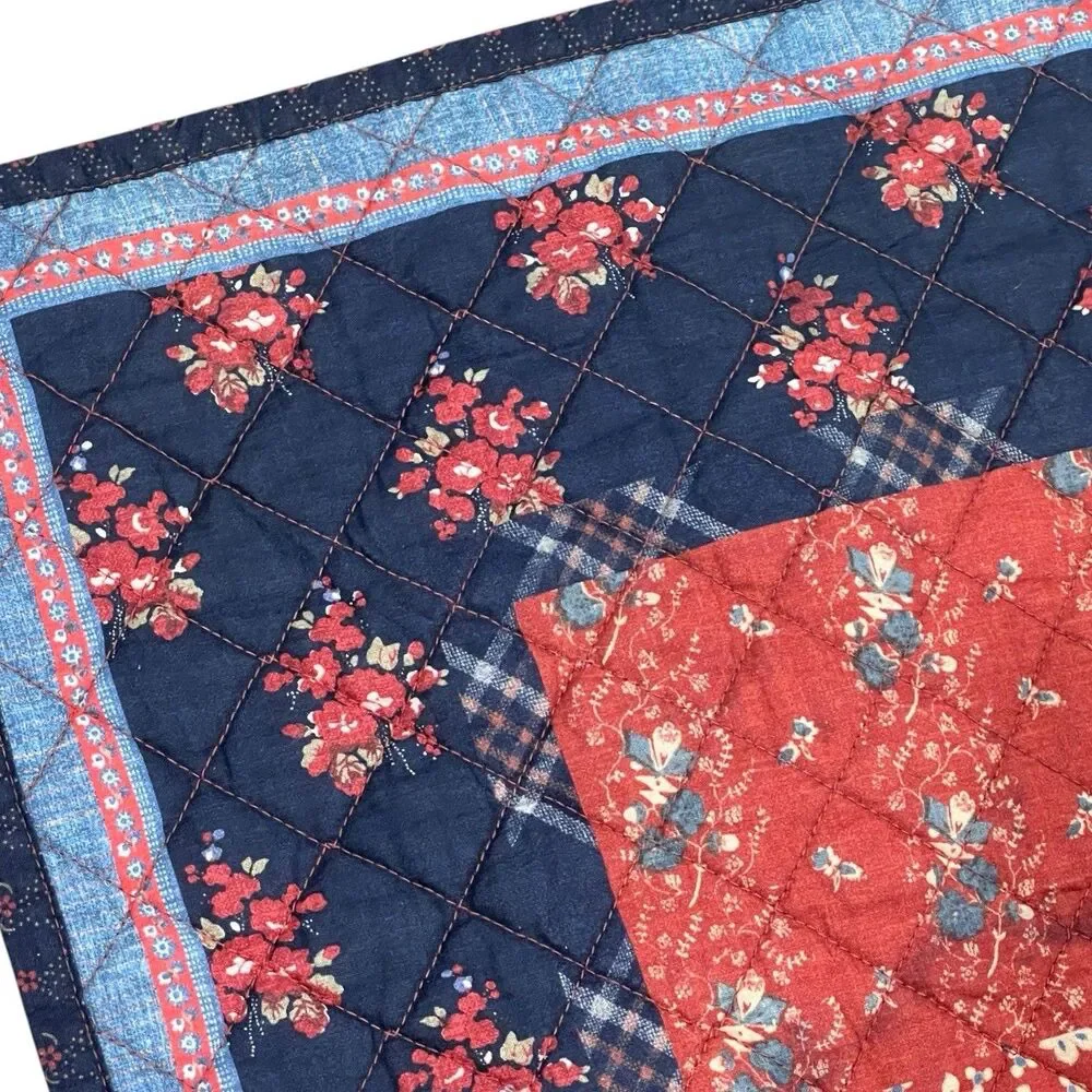 Lauren Ralph Lauren‎ Claremont Quilted Floral Patchwork Sham Standard 20x26